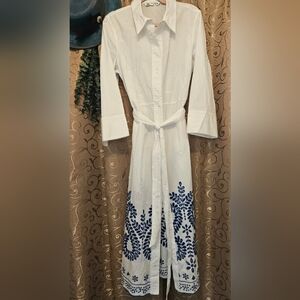 60$ ZARA Maxi embroidery dress